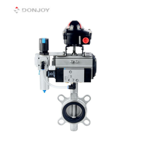 DONJOY Cấp Công Nghiệp Ss304 3016L Van Bướm Khí Nén Hiệu Suất Cao Van Bướm Wafer Van Bướm - Product Image 2