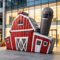 Maison hantée gonflable géante personnalisée de 5 m – Modèle d'air gonflable effrayant pour Halloween, parfait pour les fêtes de jardin, événements extérieurs et les fêtes.