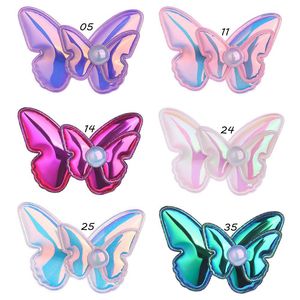 1.7 Inch New Fashion Butterfly <span class=keywords><strong>Hair</strong></span> <span class=keywords><strong>Clips</strong></span> para Girl Leather Handmade Hairpins PU Hairgripes Solid Color Crianças <span class=keywords><strong>Hair</strong></span> Accessories - Product Image 3