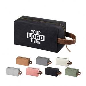 Bolsa de Almacenamiento Impermeable de PU para Hombre con Logotipo Personalizado, Bolsa de Viaje Cuadrada Portátil para Artículos de Aseo y Cosméticos - Product Image 1