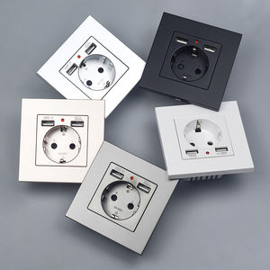 Prise de courant <span class=keywords><strong>SRAN</strong></span> avec port usb double prise europe interrupteur mural chargeur prise usb - Product Image 2