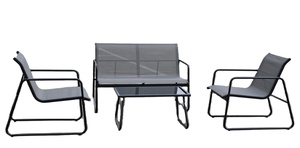 Yoho Hiện Đại Vườn Ngoài Trời Bàn Cà Phê Đặt 5 Miếng Đồ Nội Thất Hồ Bơi Đặt Vải Chỗ Ngồi Gấp Bàn Ăn Và Ghế Đặt <span class=keywords><strong>4</strong></span> - Product Image 6