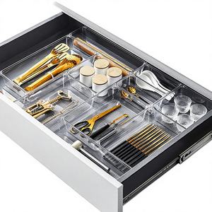Organisateur de tiroir de cuisine en acrylique de luxe moderne à trois niveaux, de qualité supérieure, pour une optimisation de l'espace - Product Image 1