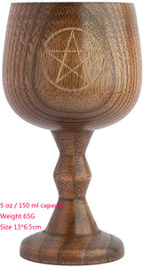 Nuovo caldo nero resina del Santo Graal Weika oro pentagramma cerimonia coppa altare ornamento oggetti di scena per il buddismo induismo e altre fedi - Product Image 3