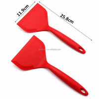 Pelle à biscuits antiadhésive en silicone, pour œufs frits, omelette, cookies, large spatule, retourneur