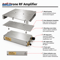 Module amplificateur de puissance à semi-conducteurs (SSPA) GaN UWB Dewin 50W 300-2700MHz, amplificateur de puissance RF large bande pour radar, SATCOM, système anti-drone
