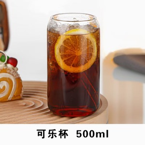 Vaso Moderno de <span class=keywords><strong>Vidrio</strong></span> de Borosilicato Alto de 350 ml, Cilíndrico, Transparente, Reutilizable, Antiderrames, con Tapa de Bambú y Pajita - Product Image 4