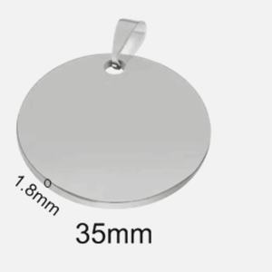 Ewang 35mm Souvenir <b>Tag</b> Printed Words Pet Tagging Logo Stainless Steel <b>Dog</b> <b>Tag</b> - Product Image 3