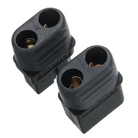 Connecteur Amass XT60H 30A mâle femelle noir avec gaine pour batterie Lipo RC
