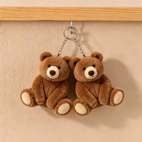 Porte-clés en peluche ours en peluche personnalisé OEM ODM, mini ours en peluche doux, porte-clés mignon, pendentif de sac, cadeau promotionnel avec logo personnalisé
