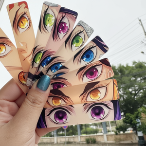 Quỷ Slayer Keychain rengoku kyoujurou sáng mắt hình chữ nhật hai mặt Acrylic Mặt dây chuyền Anime Ba lô quyến rũ - Product Image 1