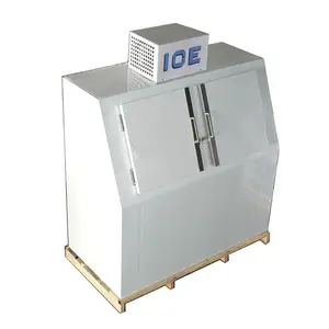 Eğimli DC-600 açık dondurucu torbalı buz içecek Merchandiser buz kutusu buz kaleci soğutucu