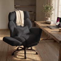 Chaise de bureau confortable à dossier croisé, large assise, adaptée aux animaux domestiques, en bouclette rose, pour la maison, le bureau ou l'ordinateur, avec siège pour animal de compagnie, fabriquée en Chine