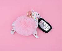 Porte-clés pompon animaux, pendentif de sac de Noël, renne porte-bonheur en peluche, décoration de voiture et petit pendentif boule renne