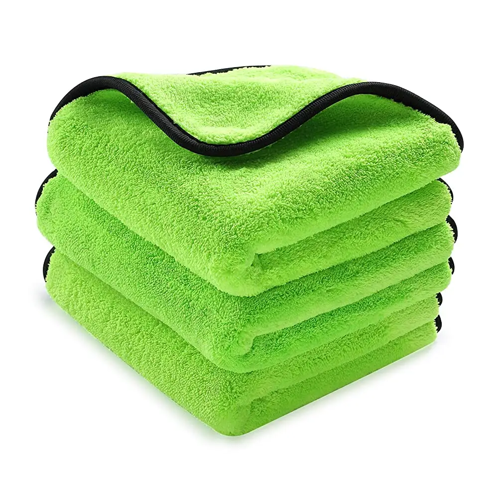 Ultra Soft 1200GSM Plush 38*45cm High Water Absorbent Microfiber Coral Fleece Towel Car Dying Microfibre Cloth