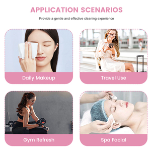 Lingettes démaquillantes biodégradables OEM emballées individuellement pour le visage et les yeux Lingettes nettoyantes portables sans alcool - Product Image 3