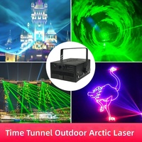 Tunnel de spectacle laser extérieur couleur aurore boréale pour zones scéniques, écran d'eau, guidage laser, indice de protection IP65, 5W 30W
