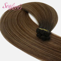 Extensions de cheveux humains professionnelles Genius Weft, tissées à la main, double trame, longue durée, sans nœuds, cheveux vierges Remy