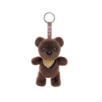 Pendentif en peluche super doux en coton PP de 14 cm, série Puff, animaux (agneau, singe, éléphant) avec parfum, pour voiture, vente en gros