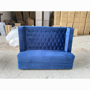 Sofá de Esquina de Cuero para Restaurante <span class=keywords><strong>Italiano</strong></span> de Comida Rápida, Diseño Personalizado al por Mayor, Asiento de Barra, BQ027 - Product Image 1