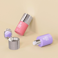 Flacon pompe cosmétique électroplaqué de 40 ml pour fond de teint liquide, emballage en verre avec miroir