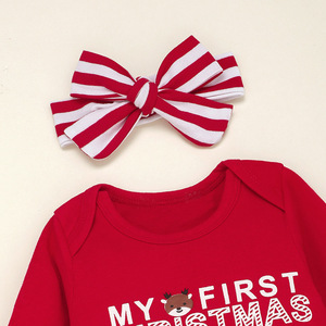 Ensembles de vêtements de Noël pour enfants, ensembles de survêtements pour bébés unisexes, costumes en coton mignons de fournisseur chinois - Product Image 5