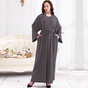 2023 nuove donne di stile di lusso <span class=keywords><strong>Abaya</strong></span> elegante abito lungo abbigliamento islamico Dubai abito da sera ricamo lucido musulmano - Product Image 3