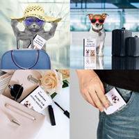 2025 personnalisé Premium Logo Sublimation chien et chat en cuir passeport couverture élégant multifonction Pet portefeuille Services de fabrication