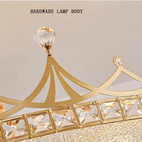 Nouvelle lampe lustre en cristal de luxe, style couronne, pour salon, salle à manger, chambre à coucher
