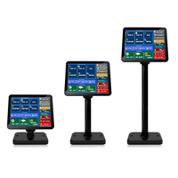 Высококачественный 9,7-дюймовый IPS LCD POS-дисплей для клиентов (1024x768) с опциональным интерфейсом USB/VGA и сенсорным экраном, черный, для систем POS-терминалов