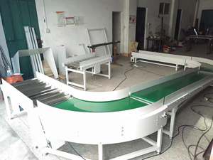 Modulaire industriel 30 45 60 90 Ligne de production de convoyeur à bande en PVC incurvé à 180 degrés Fabricant de bandes transporteuses tournantes - Product Image 2