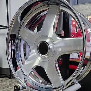 Cerchi Forgiati in 2 Pezzi a <span class=keywords><strong>5</strong></span> Razze Spazzolate 22 24 26 Pollici 5x127 per Chevy Impala SS, Ruote Personalizzate per Auto Passeggeri OEM SEMA - Product Image 4