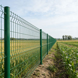 Clôture en treillis métallique galvanisé enduit de PVC, durable, 2,4 m, <span class=keywords><strong>pour</strong></span> la sécurité extérieure, jardin, cour, contrôle des foules, délimitation - Product Image 1