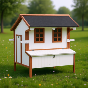 Gallinero de Madera Blanco de 47 Pulgadas, Jaula Portátil para Aves de Corral, Conejera, Caja de Anidación - Product Image 2