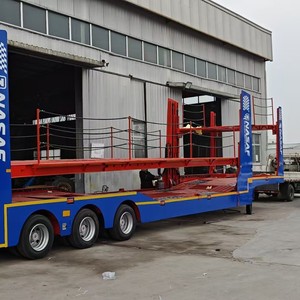 Semi-<span class=keywords><strong>remorque</strong></span> de transport de véhicules à 2 <span class=keywords><strong>essieux</strong></span>, porte-voitures à <span class=keywords><strong>double</strong></span> étage avec châssis en acier Q345 - Product Image 4