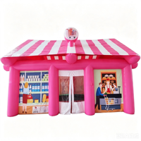 Tente gonflable rose pour épicerie, château gonflable, trampoline, jouets éducatifs imperméables pour enfants, divertissement en plein air
