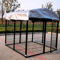 Cage pour chien en fer noir de haute qualité prix durable et durable réduit avec pièce de soudage à motif solide