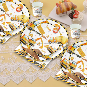 Pelle Décorations <span class=keywords><strong>De</strong></span> Fête D'anniversaire Baby Shower Party Supplies <span class=keywords><strong>Vaisselle</strong></span> Jetable Set Cartoon Car Party Kit - Product Image 2