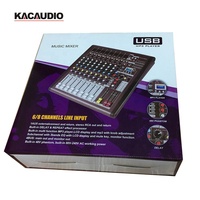 Console numérique USB 6 canaux, mixeur Audio avec alimentation fantôme, prix d'usine