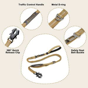 कस्टम समायोज्य भारी शुल्क सामरिक कुत्ते कॉलर के साथ हैंडल कोबरा बकल सामरिक कुत्ते कॉलर एक हाथ त्वरित रिलीज कुत्ते कॉलर - Product Image 5