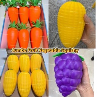 Jouets Squishy Géants en Forme de Légumes (Maïs, Carotte, Concombre, Raisin, Fruit) pour le Soulagement du Stress - Vente en Gros