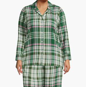 Vêtements <span class=keywords><strong>de</strong></span> nuit amples <span class=keywords><strong>pour</strong></span> femmes en gros, design à boutons, motif à carreaux, vêtements <span class=keywords><strong>de</strong></span> nuit décontractés, vêtements <span class=keywords><strong>de</strong></span> maison, <span class=keywords><strong>ensemble</strong></span> <span class=keywords><strong>de</strong></span> pyjama deux pièces <span class=keywords><strong>pour</strong></span> femmes - Product Image 3