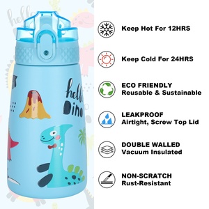 SilverJet Stainless Steel <b>Kids</b> Water Bottle 350ml Insulated Vacuum Tumbler For Children Drinkware Back To School Travel Outdoor - Product Image 4