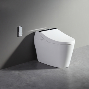 <span class=keywords><strong>Toilette</strong></span> intelligente <span class=keywords><strong>de</strong></span> luxe monobloc avec bouclier anti-éclaboussures en mousse, siège chauffant, té<span class=keywords><strong>l</strong></span>écommande incluse, à poser au sol pour salle <span class=keywords><strong>de</strong></span> bain - Product Image 6