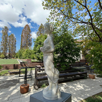 Statue de déesse en fibre de verre faite à la main, design Art Déco, couleur personnalisée, art moderne, sculpture pour cour extérieure ou maison