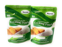 Pochette cornue imprimée personnalisée avec fermeture à glissière pour la cuisson sac d'emballage Doypack en plastique pour poisson en conserve restauration rapide confiture sauce épicée soupe