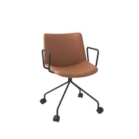 Chaise de formation moderne en cuir pour hôtel et bureau, design pivotant confortable