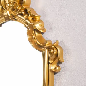 Elegante espejo de pared de metal cepillado dorado Diseño personalizado resistente Perfecto para la decoración del tocador y el vestidor del dormitorio Hecho EN LA India - Product Image 3