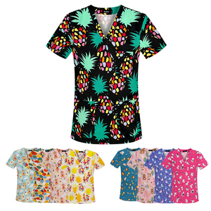 ชุดสครับสำหรับผู้หญิงชุดเครื่องแบบทางการแพทย์ชุดสครับใช้ได้ทั้งชายและหญิงพิมพ์ลายแอฟริกัน - Product Image 6