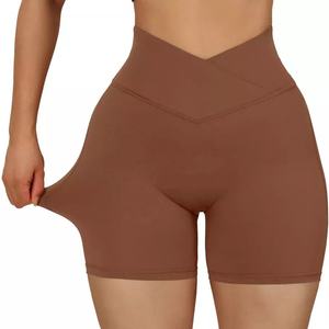 Shorts de sport taille haute pour femmes, taille élastique, shorts de yoga pour le sport, shorts de levage de fessier, motif tendance - Product Image 2